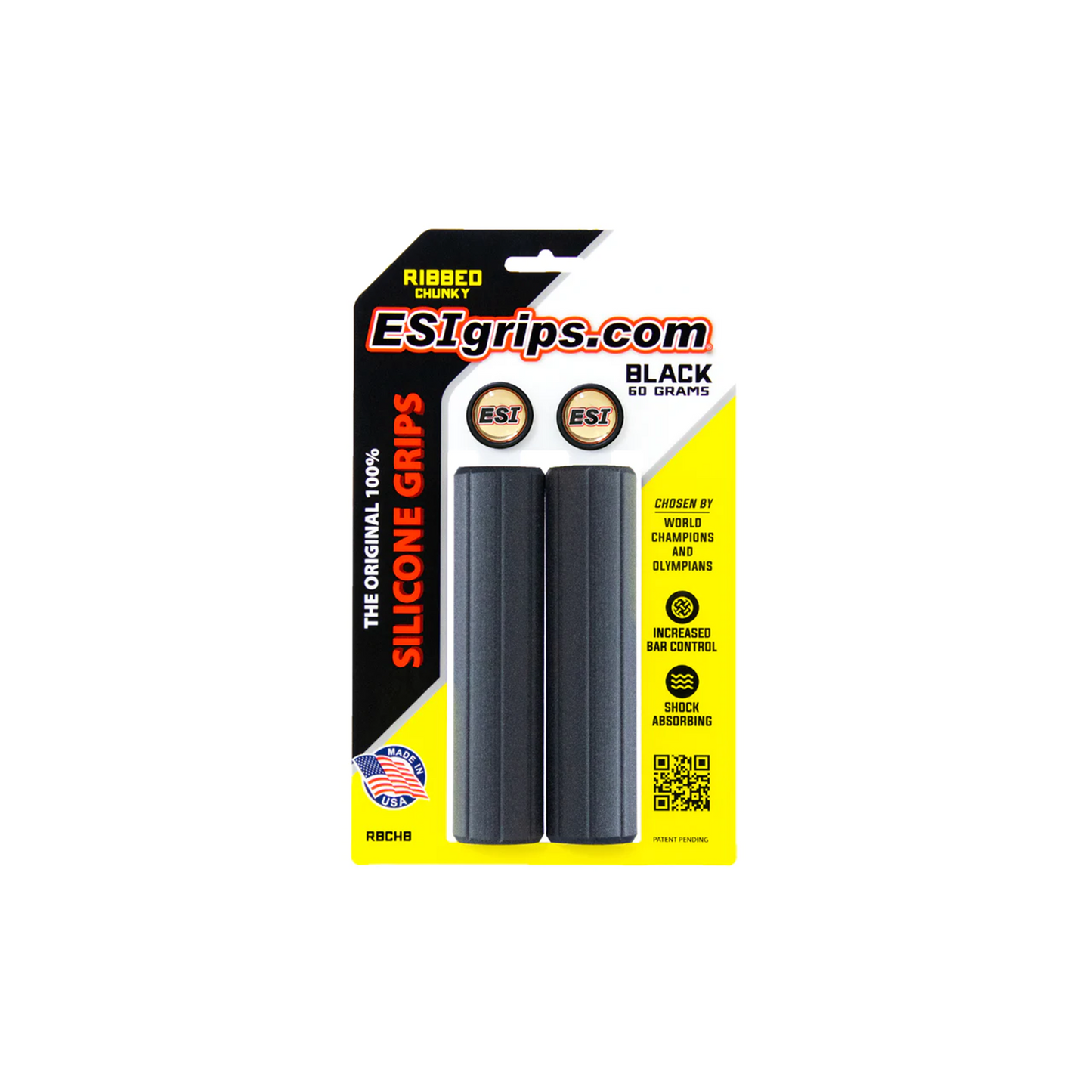 ESI Ribbed Chunky Black Grips | Complete Cyclist - Our softest and thickest grips for every type of cyclist! These Plush Silicone Grips add comfort to any handlebar. The soft Silicone absorbs vibration and keeps your hands comfortable on long or short rides.