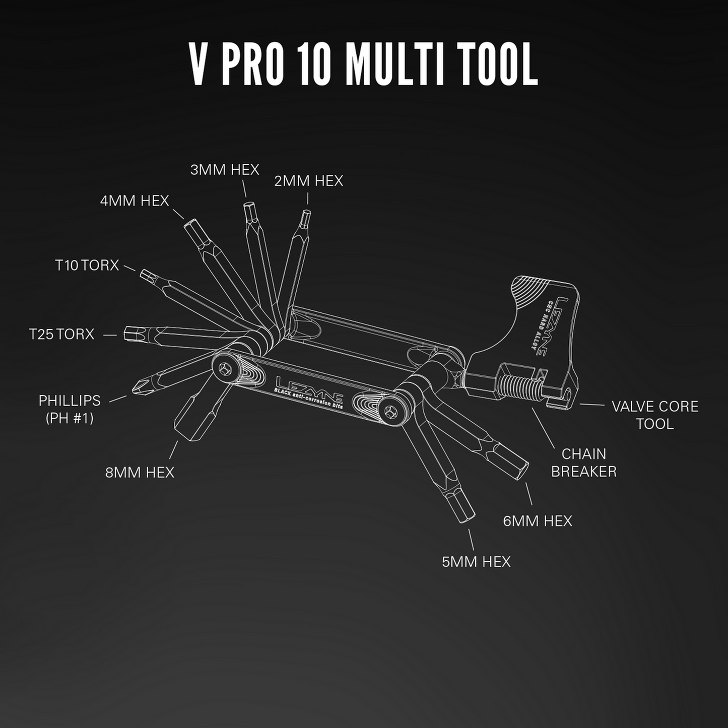 Lezyne V Pro 10 Multi Tool | Complete Cyclist - The V Pro bike multi tool series includes a refined collection of tools developed for today’s modern bicycles. Each model is designed and manufactured in-house and engineered to efficiently repair most road or trailside mechanicals.