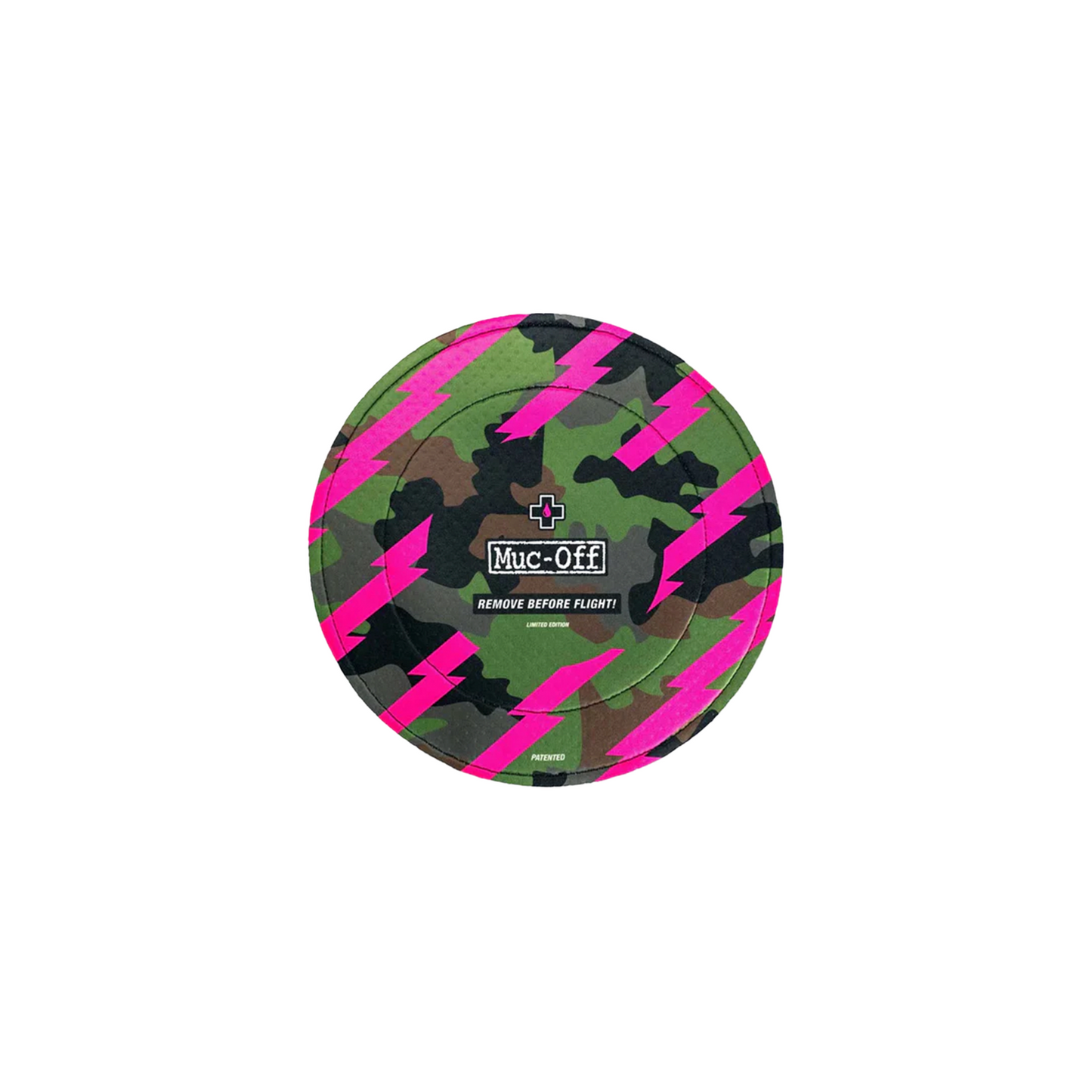 Muc-Off Camo Disc Brake Covers (Pair) | Complete Cyclist - Finally, the solution to protecting your disc brakes during maintenance or transit is here! Our Patented design makes life easy, they are fast and easy to use and help to ensure you won’t have protectant or lube overspray on your discs.