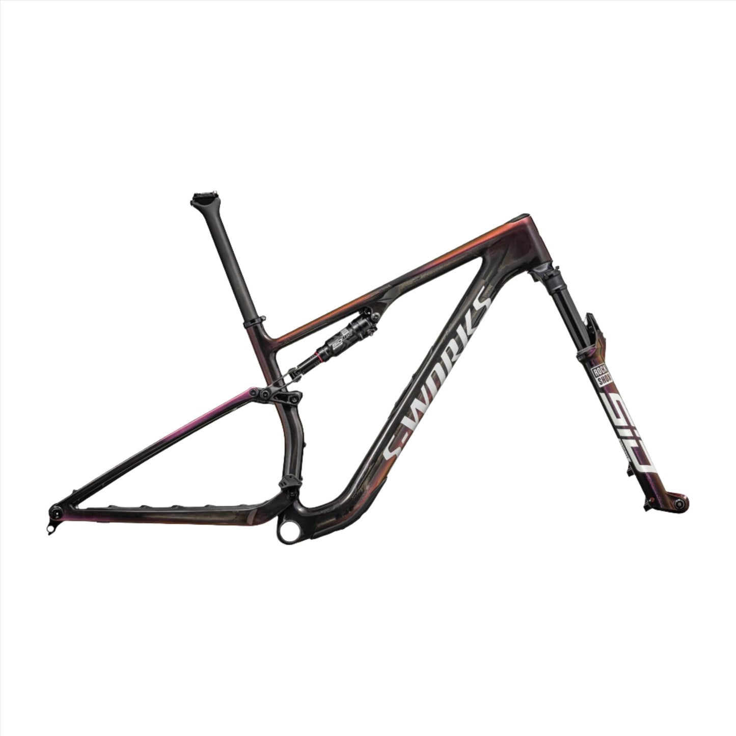 S-works Epic 8 Frameset | Complete Cyclist - The fastest downcountry bike in the world. Epic 8 EVO is the dressed up, cranked-to-11 expression of the new Epic 8. Spec’d to slay downcountry terrain with its unmatched combo of capability, efficiency, and light weight, Epic 8 EVO’s updated kinematics allow for insanely efficient climbing—while the Ride Dynamics-tuned shock eats up rough terrain on the way down.