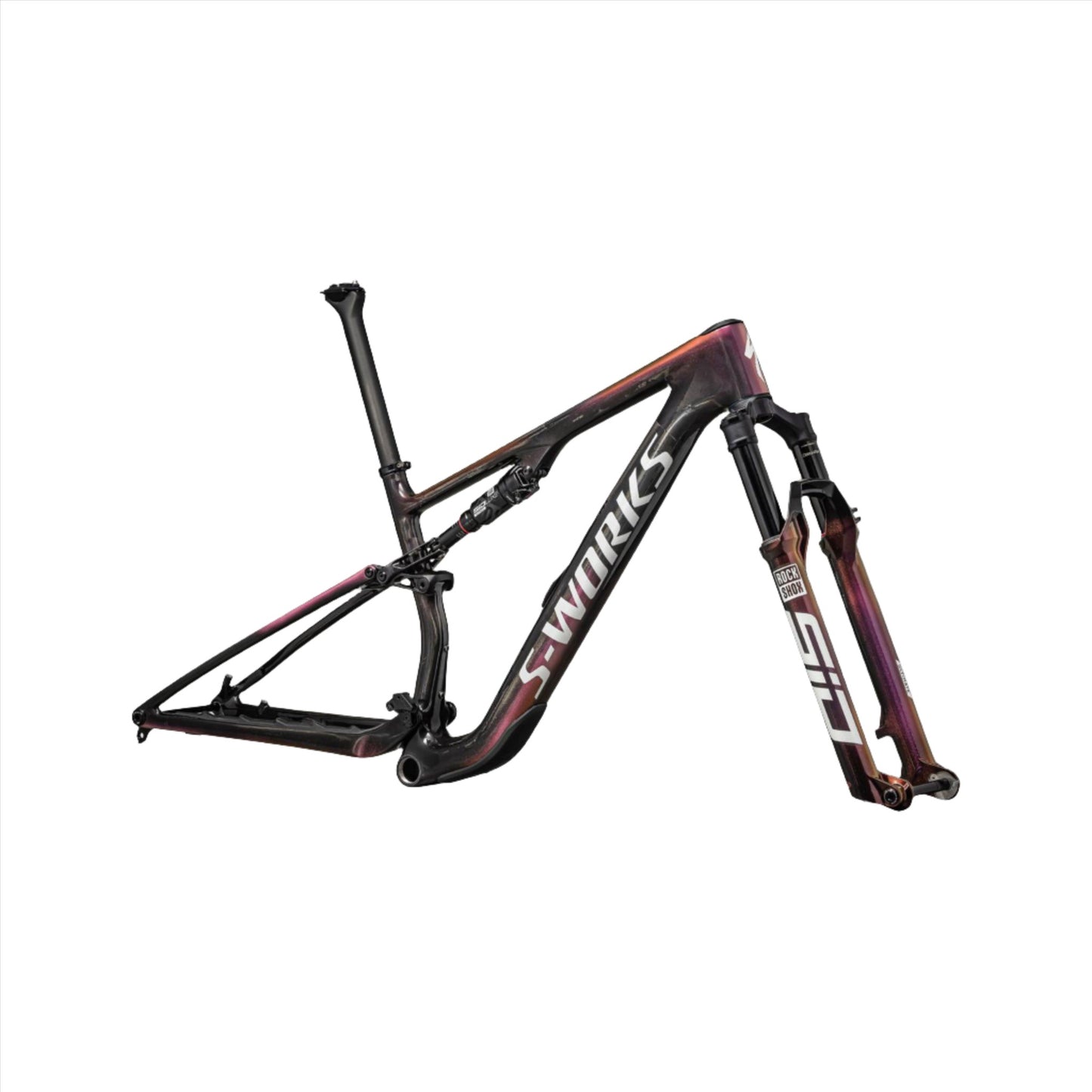 S-works Epic 8 Frameset | Complete Cyclist - The fastest downcountry bike in the world. Epic 8 EVO is the dressed up, cranked-to-11 expression of the new Epic 8. Spec’d to slay downcountry terrain with its unmatched combo of capability, efficiency, and light weight, Epic 8 EVO’s updated kinematics allow for insanely efficient climbing—while the Ride Dynamics-tuned shock eats up rough terrain on the way down.