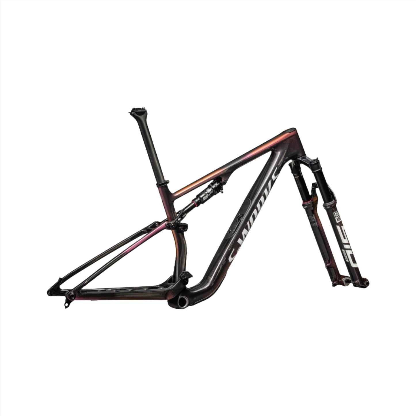 S-works Epic 8 Frameset | Complete Cyclist - The fastest downcountry bike in the world. Epic 8 EVO is the dressed up, cranked-to-11 expression of the new Epic 8. Spec’d to slay downcountry terrain with its unmatched combo of capability, efficiency, and light weight, Epic 8 EVO’s updated kinematics allow for insanely efficient climbing—while the Ride Dynamics-tuned shock eats up rough terrain on the way down.