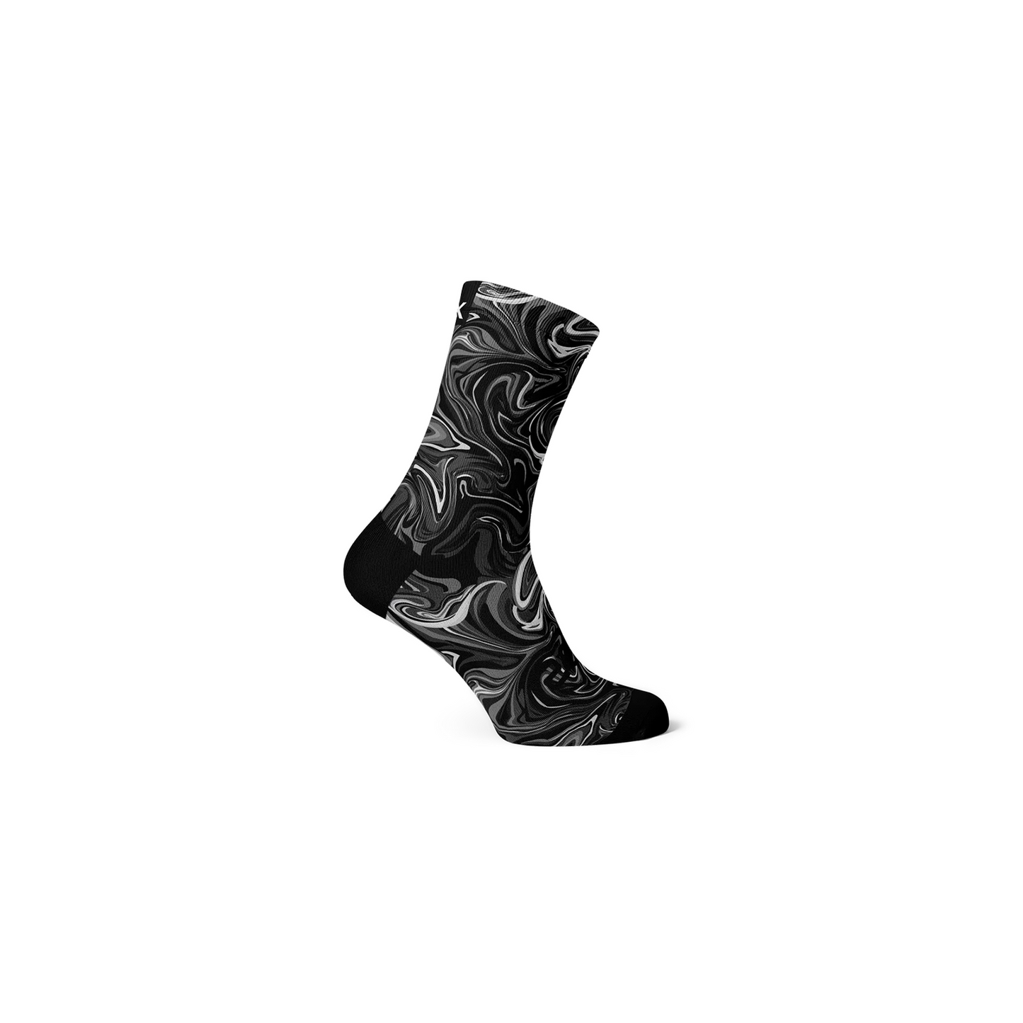 Marble Black Socks | Complete Cyclist - The Sox Footwear marble black premium sock is the perfect balanced sock for both active and casual wear.Crew Cut Socks Get ready to jump, run, ride, play and be epic with Sox Footwear’s premium crew cut socks.