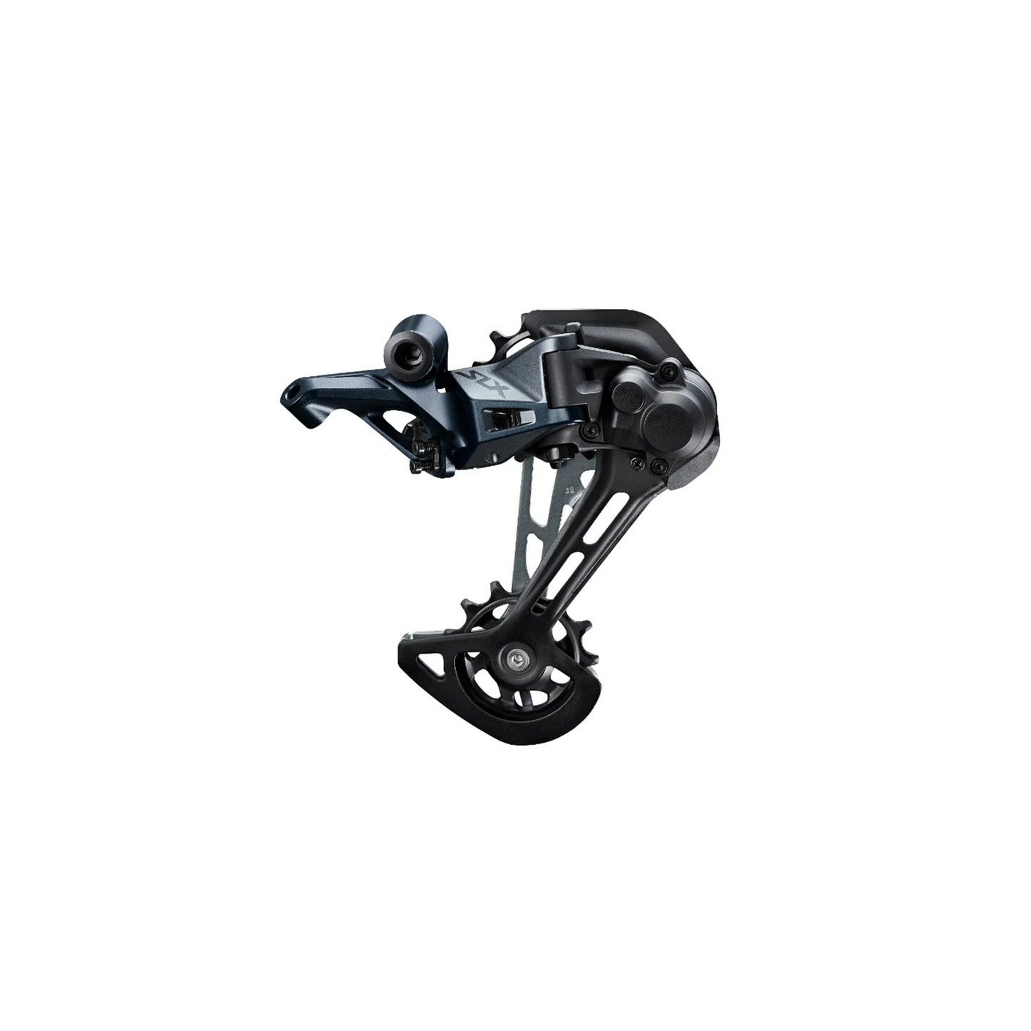 Shimano SLX 12 Speed Rear Derailleur | Complete Cyclist - SLX - Rear Derailleur - SHIMANO SHADOW RD+ - 1x12-speed The SLX M7100 series of derailleurs deliver advanced shifting performance with decreased tension in the low gear position and an added bumper on the pulley cage. Larger 13T pulleys increase efficiency and chain management while compatibility with SHIMANO's new 12-speed cassettes boosts range.