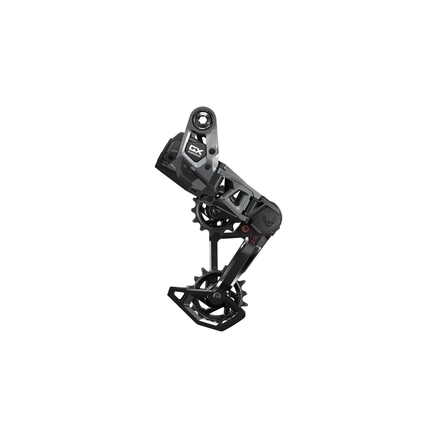 Sram Eagle GX T-Type 12 Speed Rear Derailleur | Complete Cyclist - The GX Eagle Transmission derailleur is a lesser version of nothing. It delivers everything an Eagle Transmission derailleur possibly can, and then some. It features a revised battery position and a reconfigured gearbox to better protect itself from impacts.