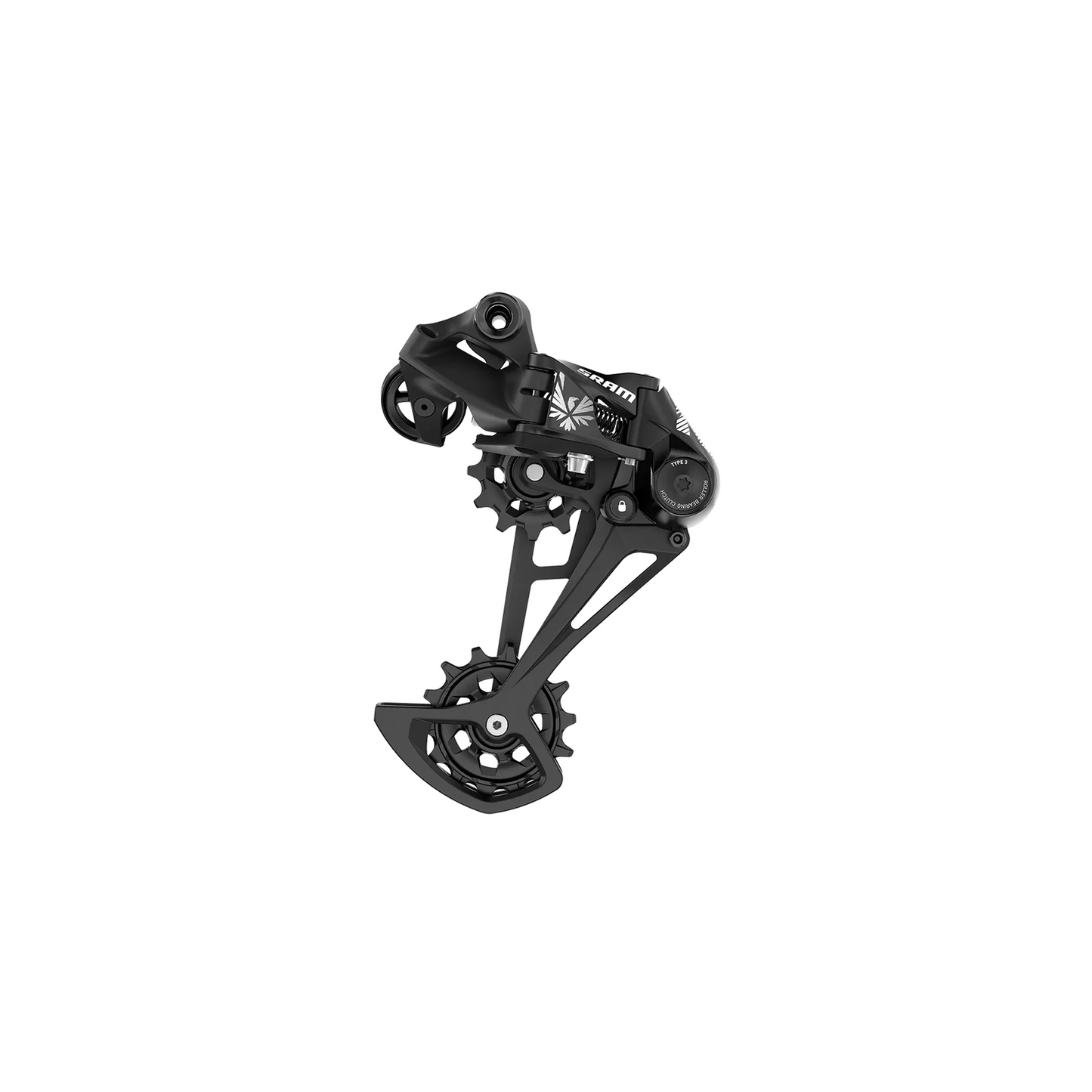 Sram NX Eagle 12 Speed Rear Derailleur | Complete Cyclist - This new NX Eagle™ derailleur features the proven SRAM 1x-specific X-HORIZON™ design. The larger, 14-tooth X-SYNC™ lower pulley easily facilitates 11- to 50- and 10- to 50-tooth cassette capacity, and also adds to NX Eagle's overall smooth-pedaling feel.