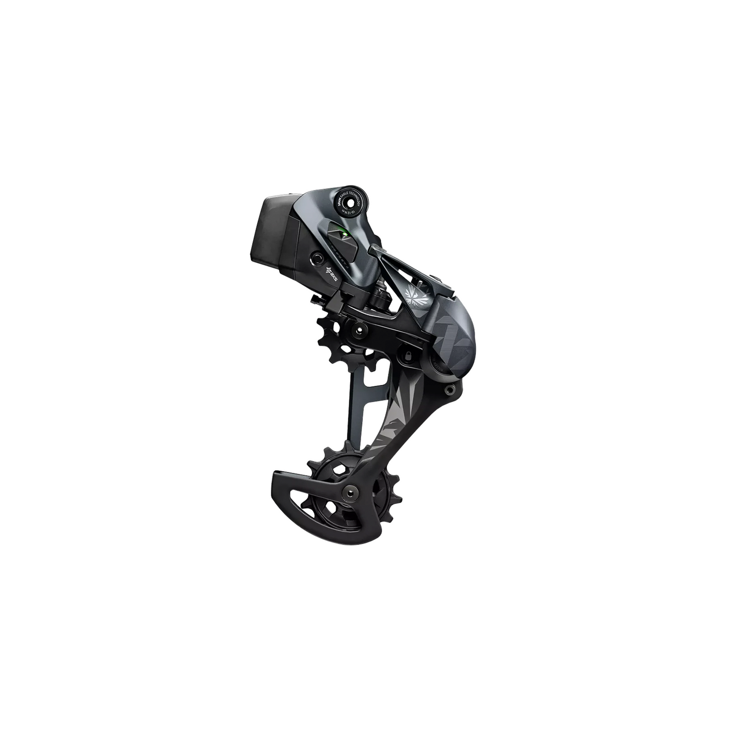Sram XX1 Eagle AXS 12 Speed Rear derailleur | Complete Cyclist - More than a mechanical derailleur with a battery and a motor bolted on, the Eagle AXS derailleur is the heart of the whole AXS system. It features a shorter cage for 10mm more ground clearance, with more chain wrap on the cassette to sit slightly further forward, and further inboard from mechanical Eagle.