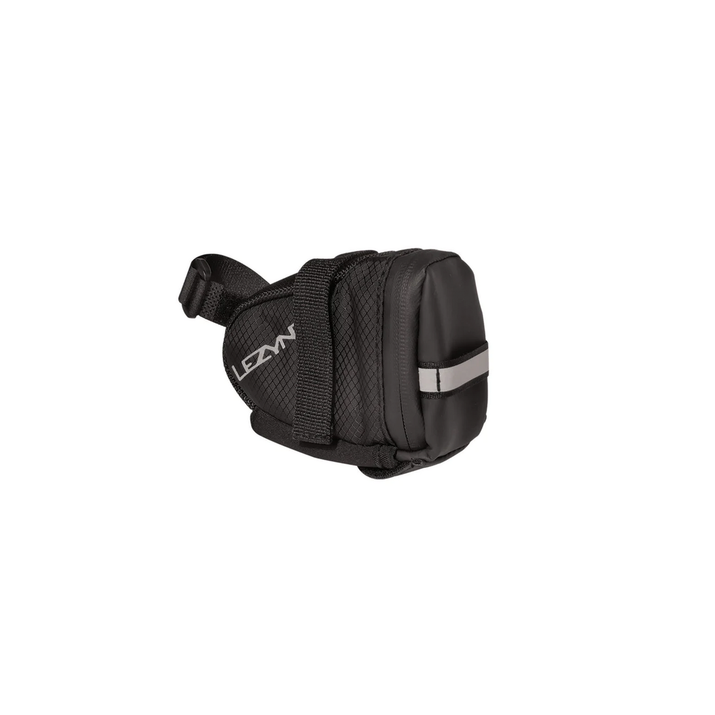 Lezyne M-Caddy Saddle Bag | Complete Cyclist - The M-Caddy is a medium, wedge-shaped saddle bag. It's built from durable woven nylon construction and features a large main compartment with labeled organizational pockets as well as a sub-compartment for a multi-tool or mobile device.