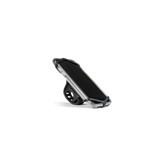 Lezyne Smart Grip Phone Mount | Complete Cyclist - The Smart Grip Mount is a versatile, easy-to-use phone mount that securely straps to nearly all styles of bicycle handlebars. Its frame is constructed from lightweight machined aluminum and covered by a soft, anti-slip material. A durable, highly flexible band quickly straps to nearly all styles of modern smartphones.