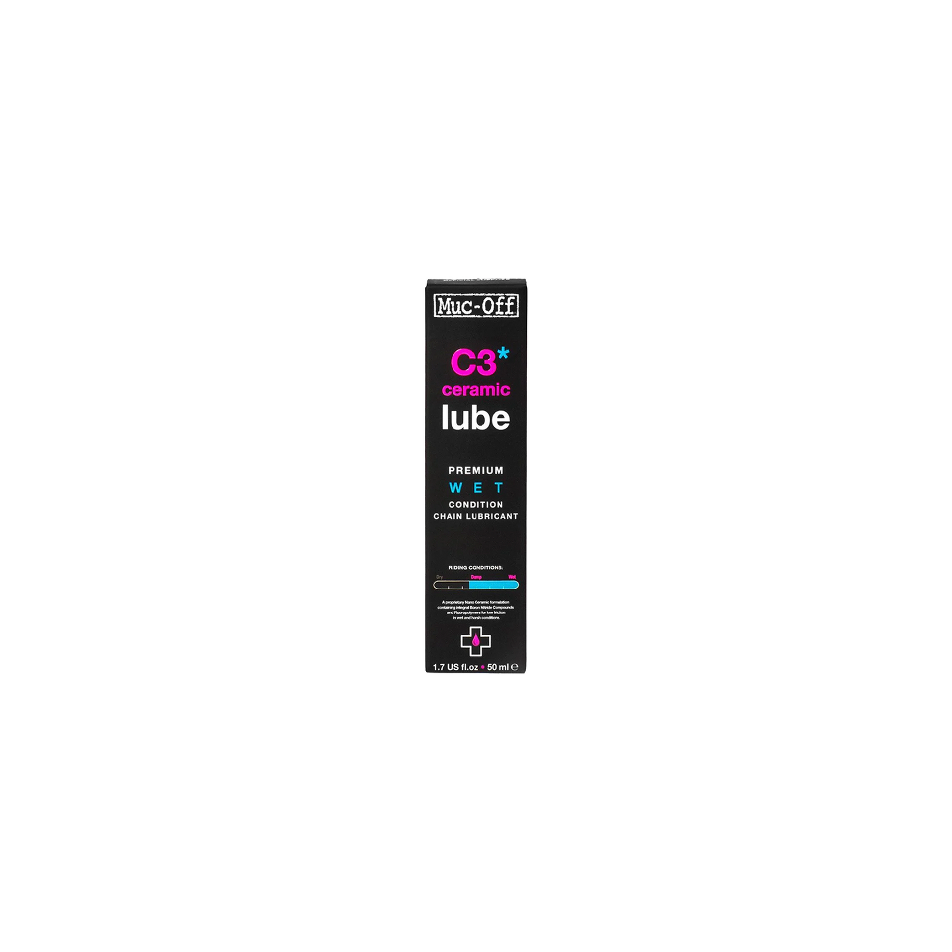 Muc-Off C3 Wet Weather Ceramic Lube | completecyclist - Product Description: Whenever it’s wet outside, reach for C3 Wet Weather Ceramic Lube to keep things running smoothly. Welcome to the future of drivetrain