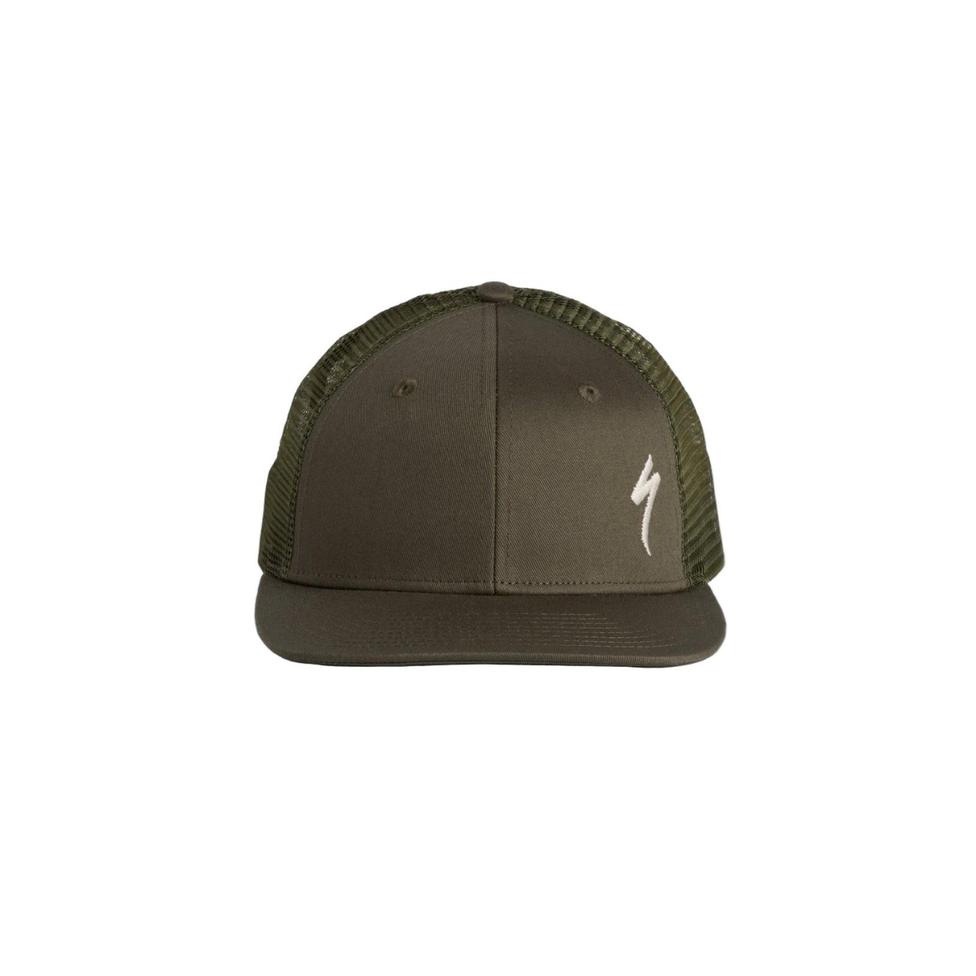 S-Logo Trucker Hat | Complete Cyclist - A perfect blend of style and function, our S-Logo Trucker Hat features a durable construction with 6-panel cotton twill front panels and a flat brim, and breathable mesh back panels. The adjustable rear snapback closure guarantees a secure and personalized fit, adapting effortlessly to your style. 