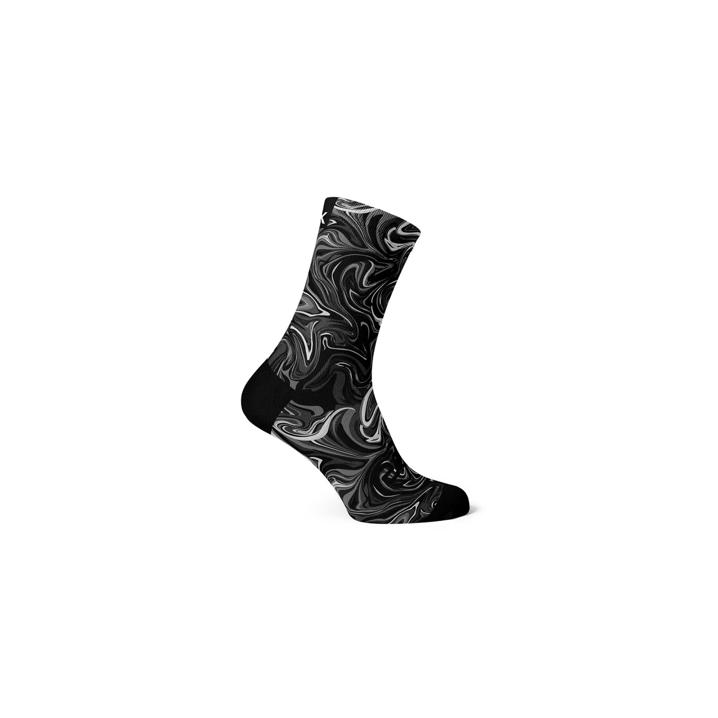 Marble Black Socks | Complete Cyclist - The Sox Footwear marble black premium sock is the perfect balanced sock for both active and casual wear.Crew Cut Socks Get ready to jump, run, ride, play and be epic with Sox Footwear’s premium crew cut socks. 