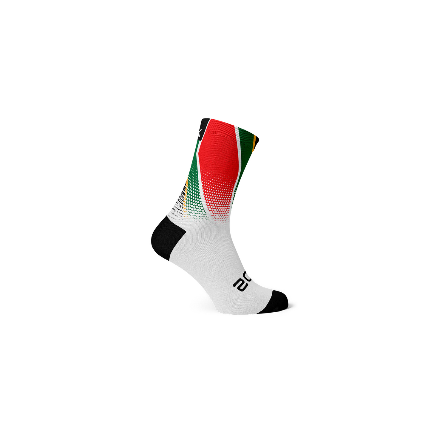 SOX South Africa Flag Socks | Complete Cyclist - The South Africa flag socks have vertical bands of red and blue of equal width separated by a central green band which splits into a "Y" shape. The "Y" embraces a black isosceles triangle from which the arms are separated by narrow yellow or gold ban Crew Cut Socks Get ready to jump, run, ride, play and be epic with Sox Footwear’s premium crew cut socks. 