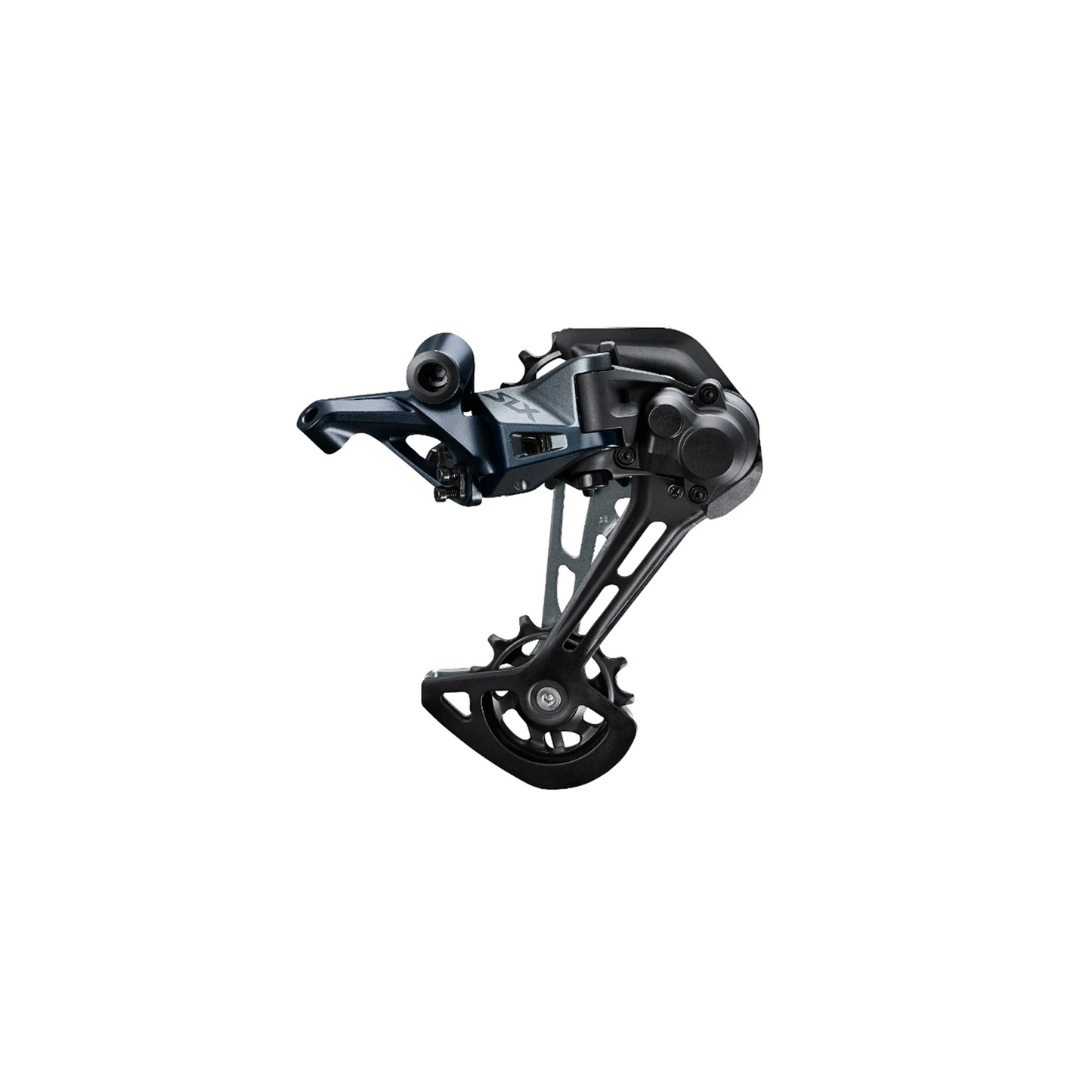 Shimano SLX 12 Speed Rear Derailleur | Complete Cyclist - SLX - Rear Derailleur - SHIMANO SHADOW RD+ - 1x12-speed The SLX M7100 series of derailleurs deliver advanced shifting performance with decreased tension in the low gear position and an added bumper on the pulley cage. Larger 13T pulleys increase efficiency and chain management while compatibility with SHIMANO's new 12-speed cassettes boosts range. 