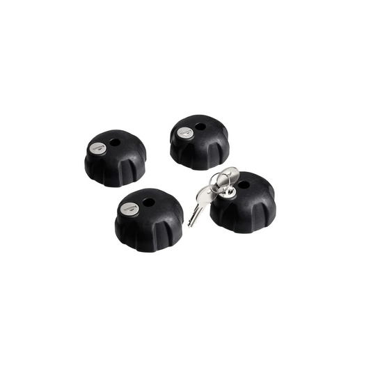 Thule Lockable Knobs four pack | Complete Cyclist - An accessory for rear mounted bike racks with bike holders, making the knobs lockable. Efficiently and simply secure your bikes on your bike carriers thanks to the Thule patented key lock system. 