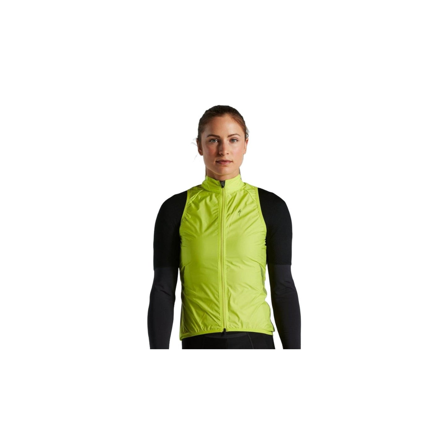 Women's HyprViz Wind Gilet | Complete Cyclist - A gilet is arguably the most versatile piece of cycling clothing – perfect for cool mornings, fast descents, and varying temperatures – and the Race-Series Wind Gilet is no exception. Made from100% Recycled Polyester, it keeps you warm, but not overheated, and packs down to nearly nothing. Top if off with our HyprViz color treatment that increases your visibility to motorists, and you're left with a great option for nasty days.