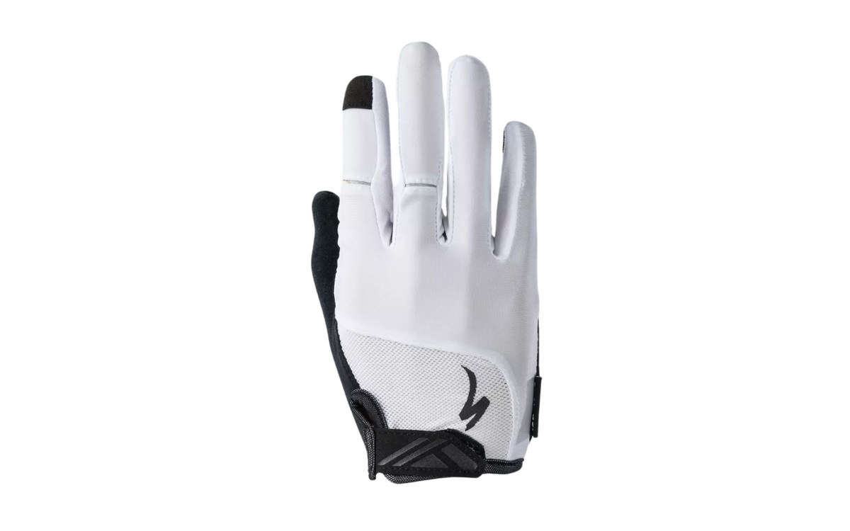 Body Geometry Dual-Gel Long Finger Gloves - White